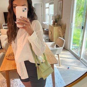 Jacquemus le Chiquito moyen green purse